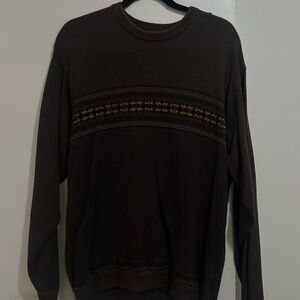 Cutter & Buck Men's Dark Brown Crewneck Sweater